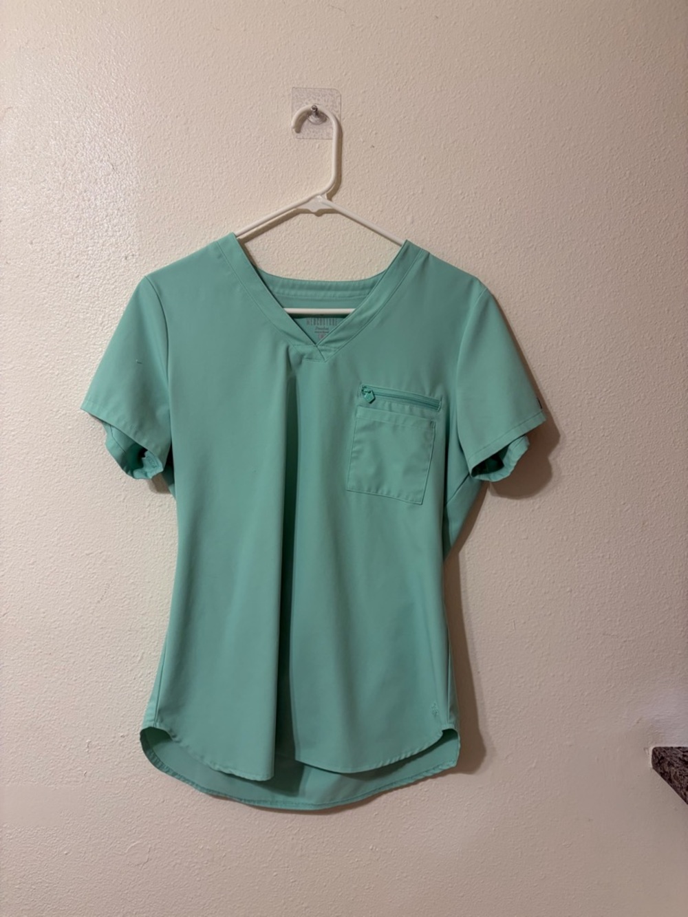 Med Couture Mint Green Short Sleeve Scrub Top w/ Scrub Joggers from Walmart